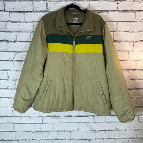 LL Bean Mens Mountain Classic Puffer Jacket Coat Size XL Dark Mushroom EUC - Picture 1 of 8